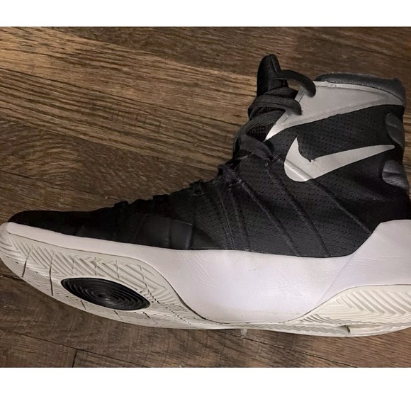 nike mens 2015 zoom sz 7.5 black silver mens high tops hyperdunk - Picture 5 of 13